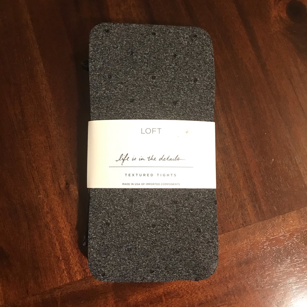 SOLD Loft Polka Dot Gray Tights